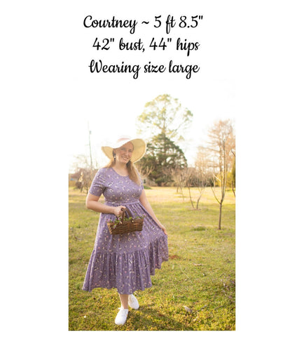 Violet Blooms Cotton Dress