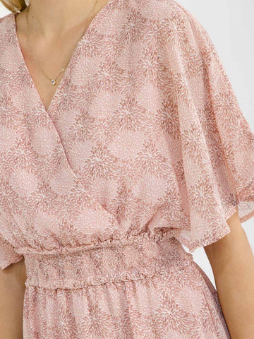 Smocked Waist Maxi Dress in Mauve
