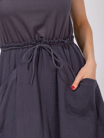 Gray Cotton Dress