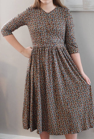 Meadow Blooms Button Style Dress