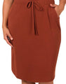 Plus Size Rust Weekender Drawstring Skirt