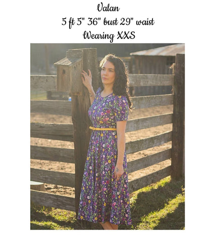 Violet Blooms Cotton Dress