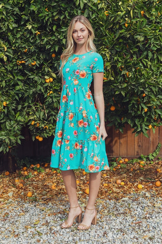 Green Floral Dress