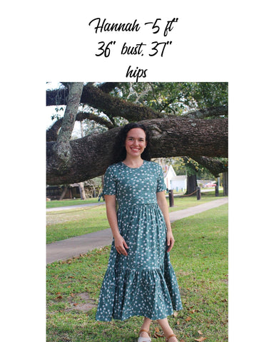 Daisy Blooms Cotton Tiered Midi Dress