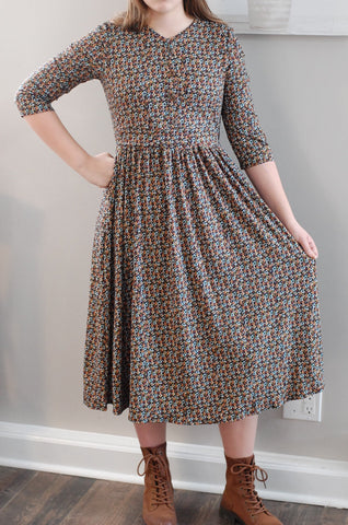 Meadow Blooms Button Style Dress