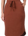 Dark Rust Drawstring Skirt