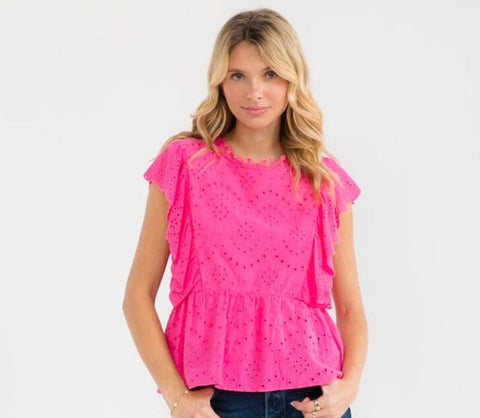 100% Cotton Blouse in Pink