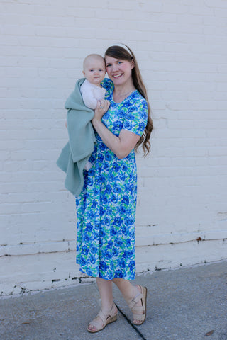 Pre-Order Cotton Watercolor Blooms Dress