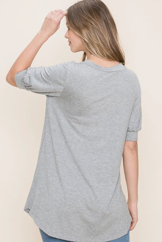 Gray Comfy Top