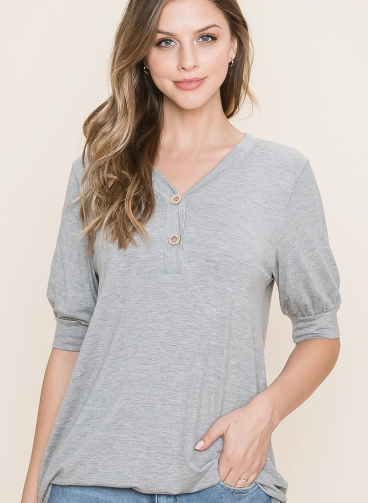 Gray Comfy Top