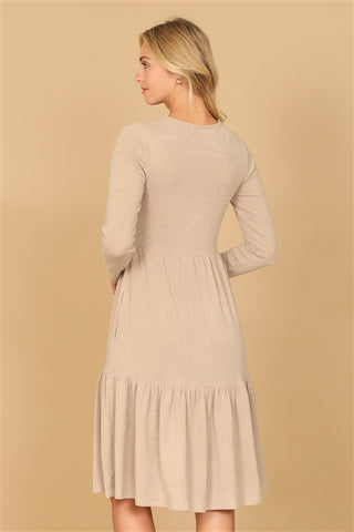 Beige Comfy Dress