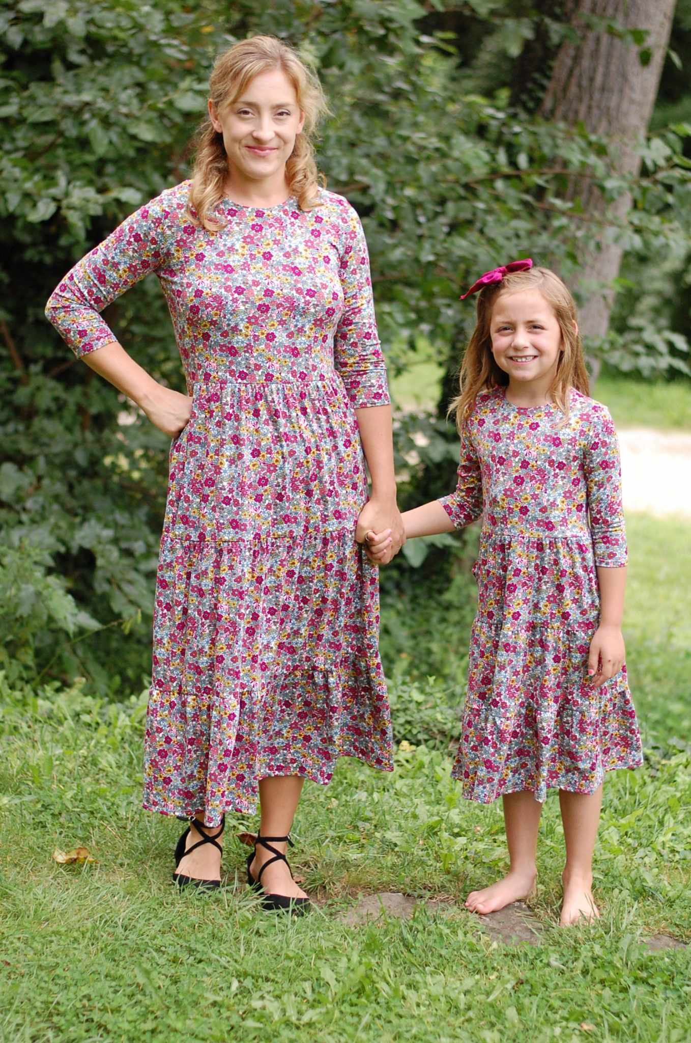 Ladies Wildflower Dreams Floral Tiered Comfy Dress