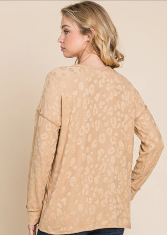 Beige Leopard Top
