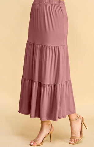 Ash Rose Tiered Skirt