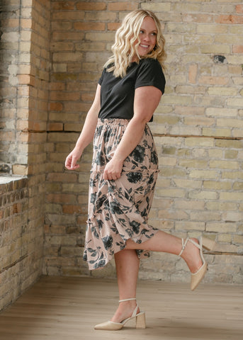 Ruffled Floral Skirt