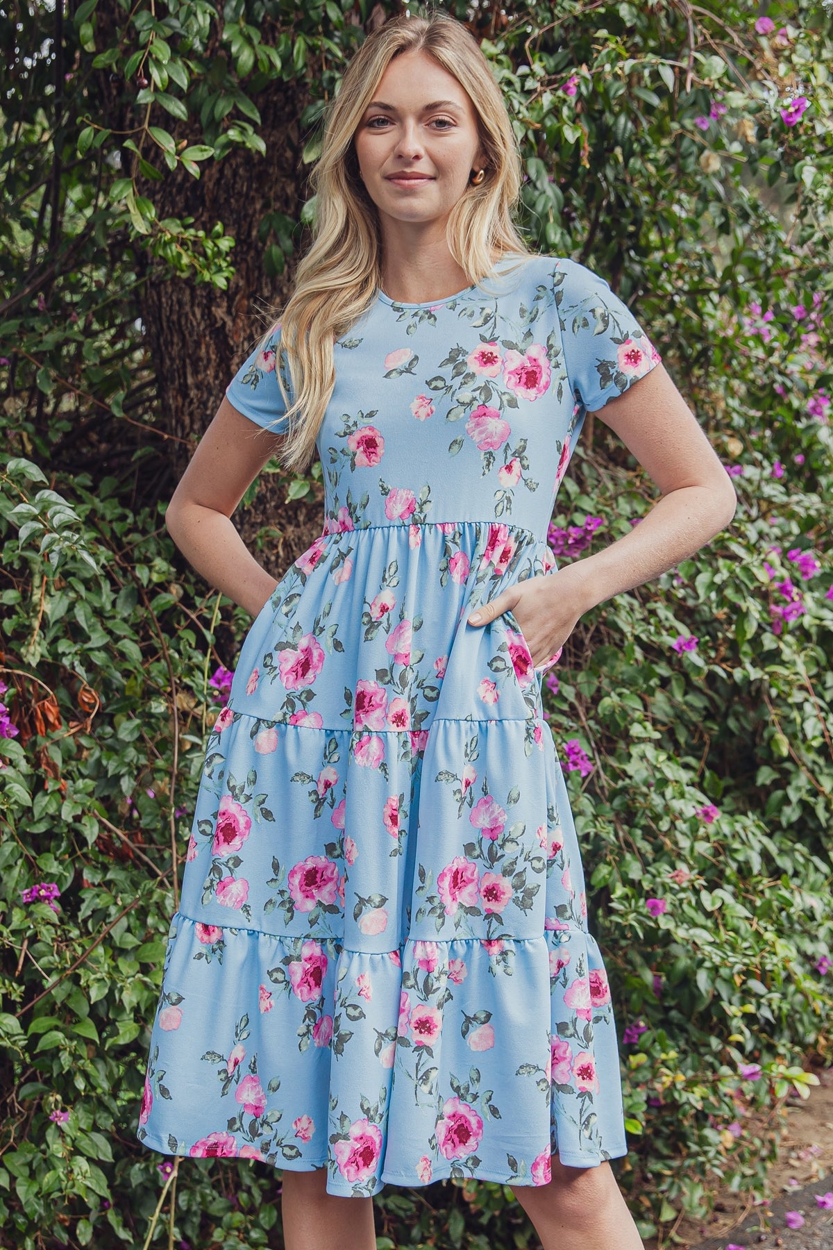 Light Blue Floral Dress