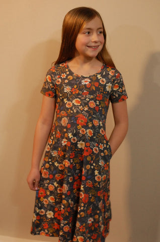 Girls Antique Twirl Cotton Dress
