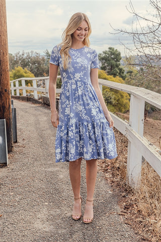 Blue Floral Dress