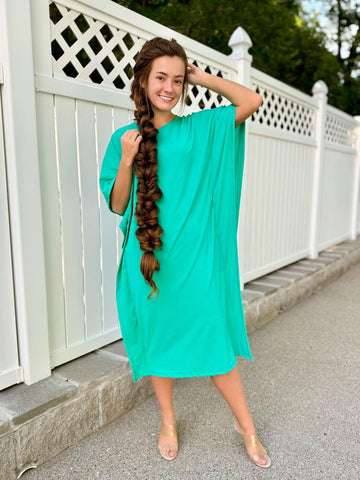 Aqua Kimono Style Swim Dress