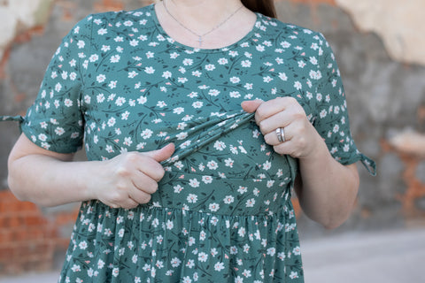 Daisy Blooms Cotton Tiered Midi Dress