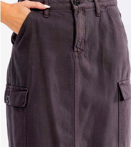 Cotton Blend Cargo Skirt