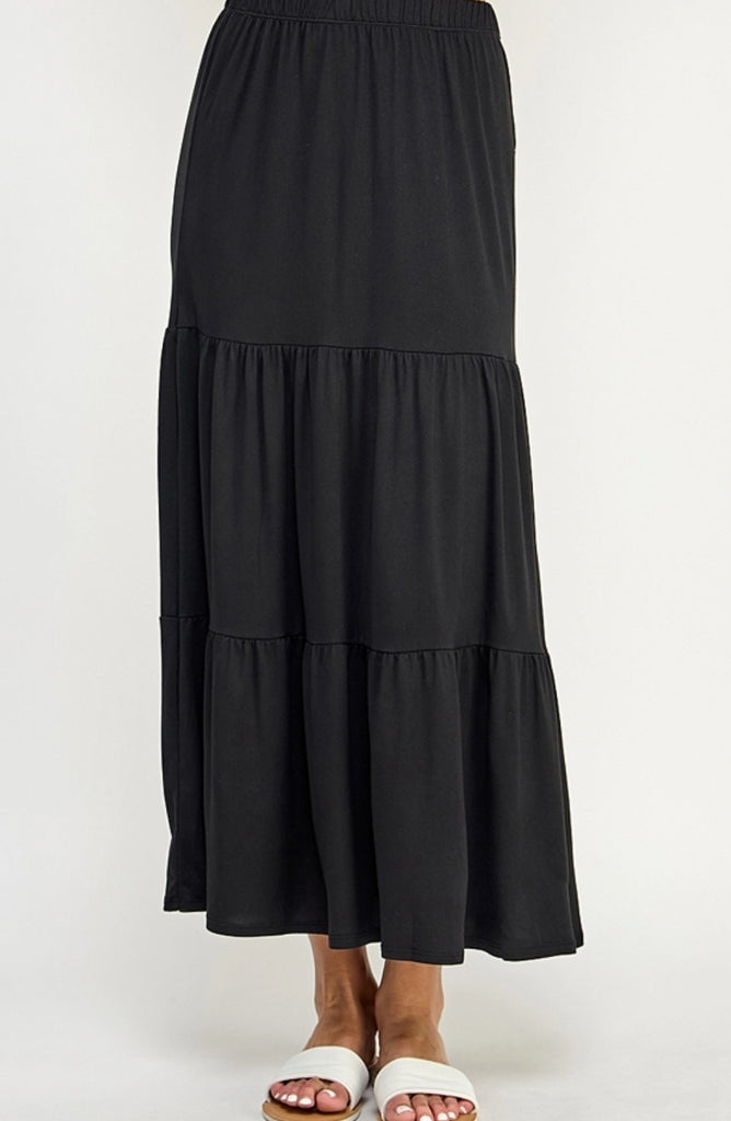 Black Tiered Skirt