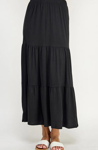 Black Tiered Skirt