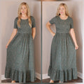 Pre-Order Forest Blooms Cotton Maxi Dress Natural Waist Bodice