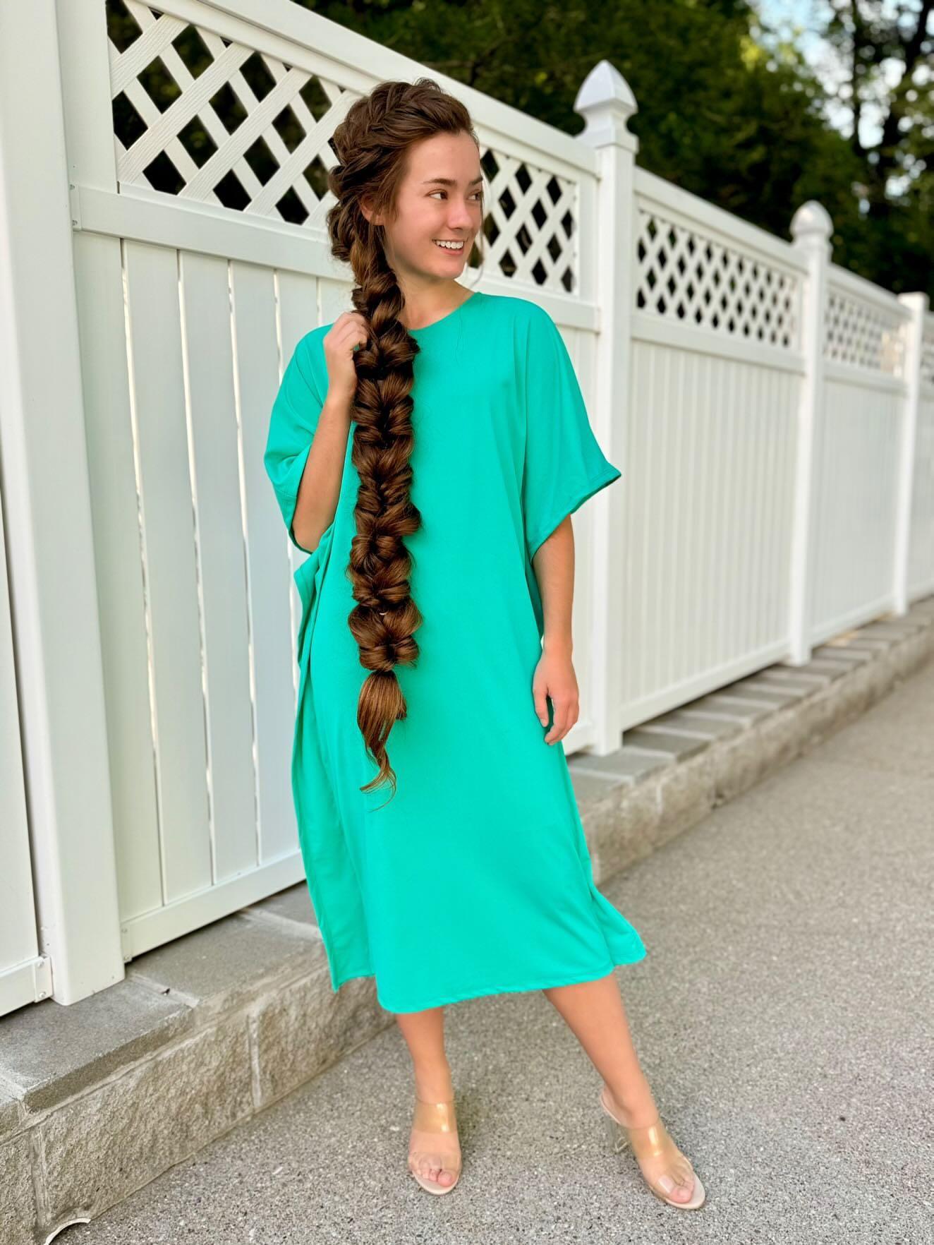 aqua green swim dress Kimono Style – The Skirt Lady Toddler Girls Long Sleeve 2/6/26 mc mesh encircled shelf bra Size:m