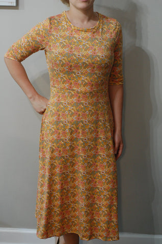 Yellow Floral Customizable Comfy Dress