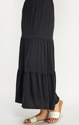 Black Tiered Skirt