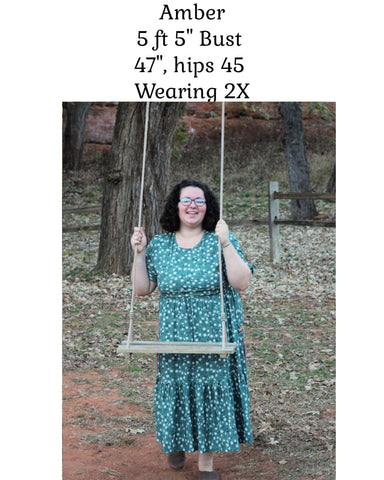 Daisy Blooms Cotton Tiered Midi Dress