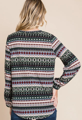 Aztec Sweater Top