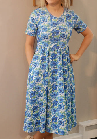 Pre-Order Cotton Watercolor Blooms Dress