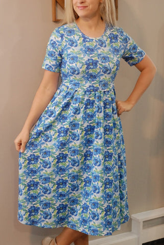 Pre-Order Cotton Watercolor Blooms Dress