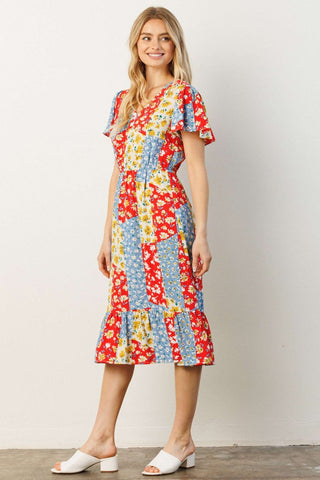 Floral Patchwork Dress