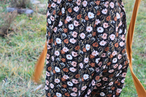 Autumn Blooms Cotton Homestead Midi Dress