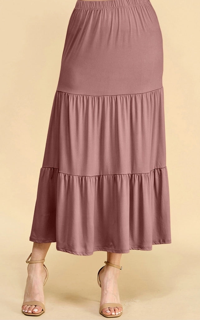 Ash Rose Tiered Skirt