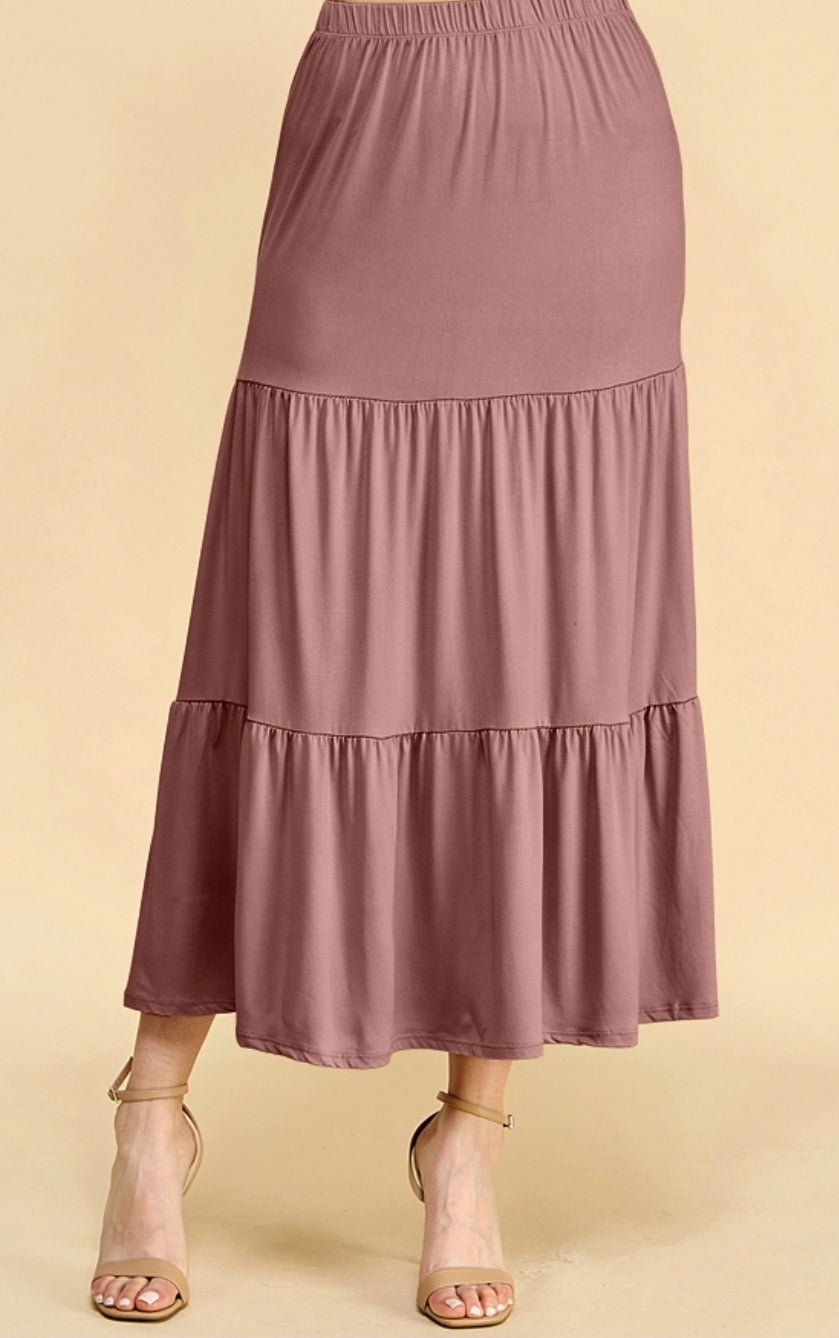 Ash Rose Tiered Skirt