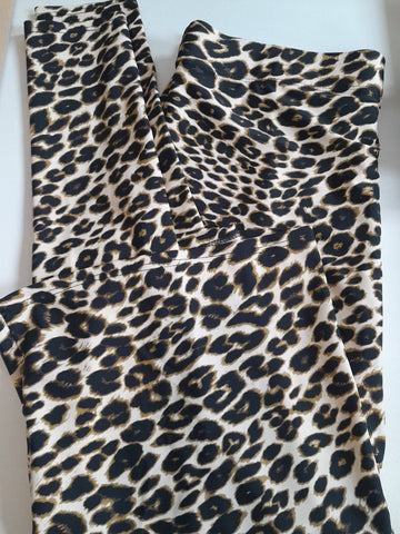 Leopard Print Pencil Style Athletic Skirt