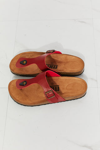T-Strap Flip-Flop in Wine