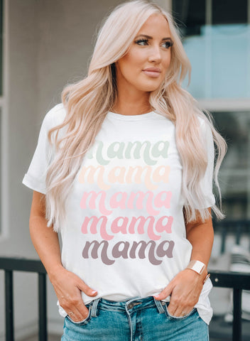 Pre-Order MAMA Graphic Contrast Tee Shirt
