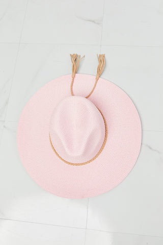 Straw Hat in Light Pink